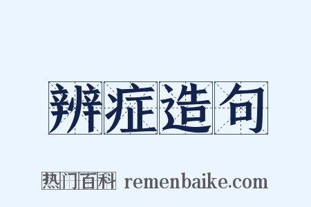 辨症造句是什么意思的图片